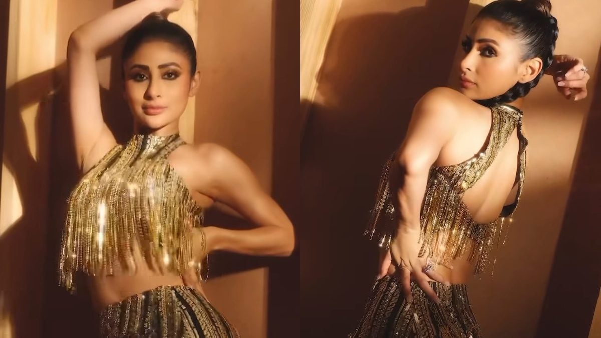 Mouni Roy Is A Fashion Icon As She Showcases A Gold-Sequined Outfit