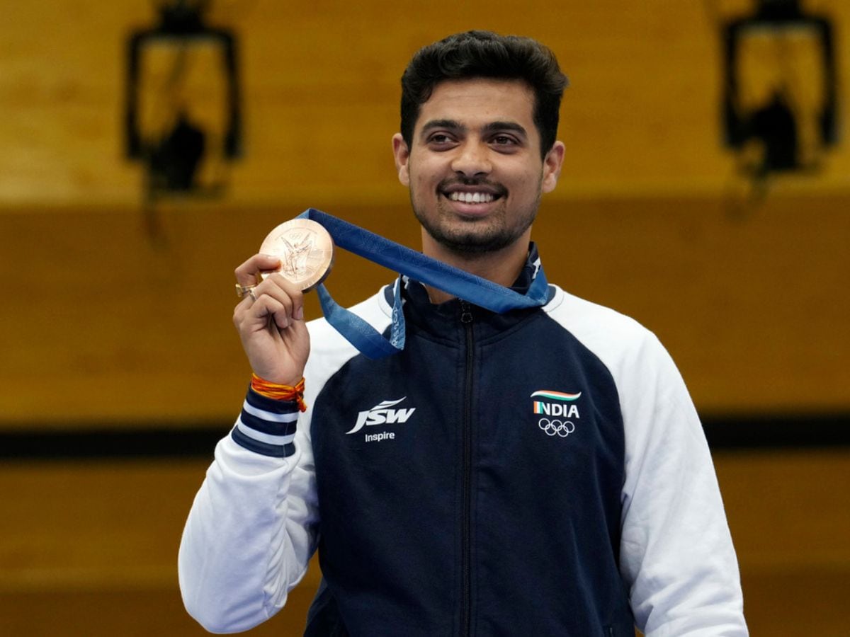 Paris Olympics 2024 Swapnil Kusale Clinches India's Third Bronze in Shooting, See Photos News18