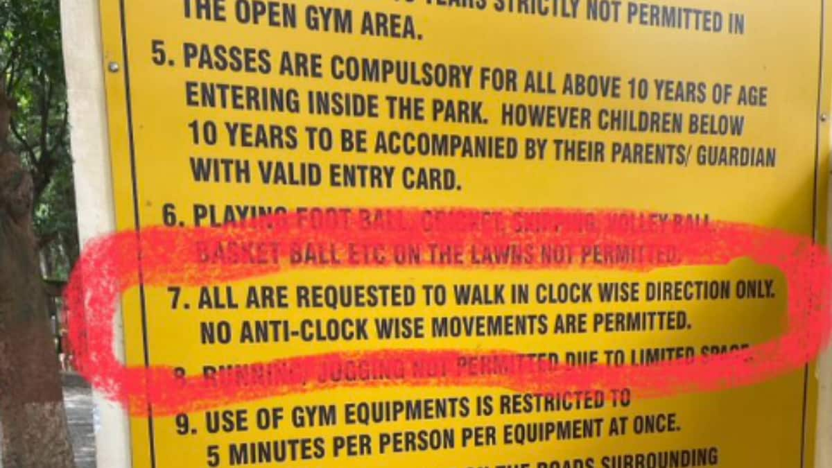 ‘Don’t Walk Anti-Clockwise’: Park Notice Leaves Internet Bewildered