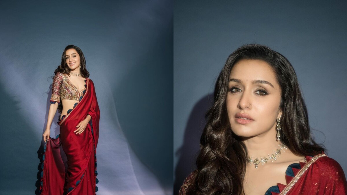 Shraddha Kapoor Stuns in Ajrakh Saree During Stree 2 Promotions – News18