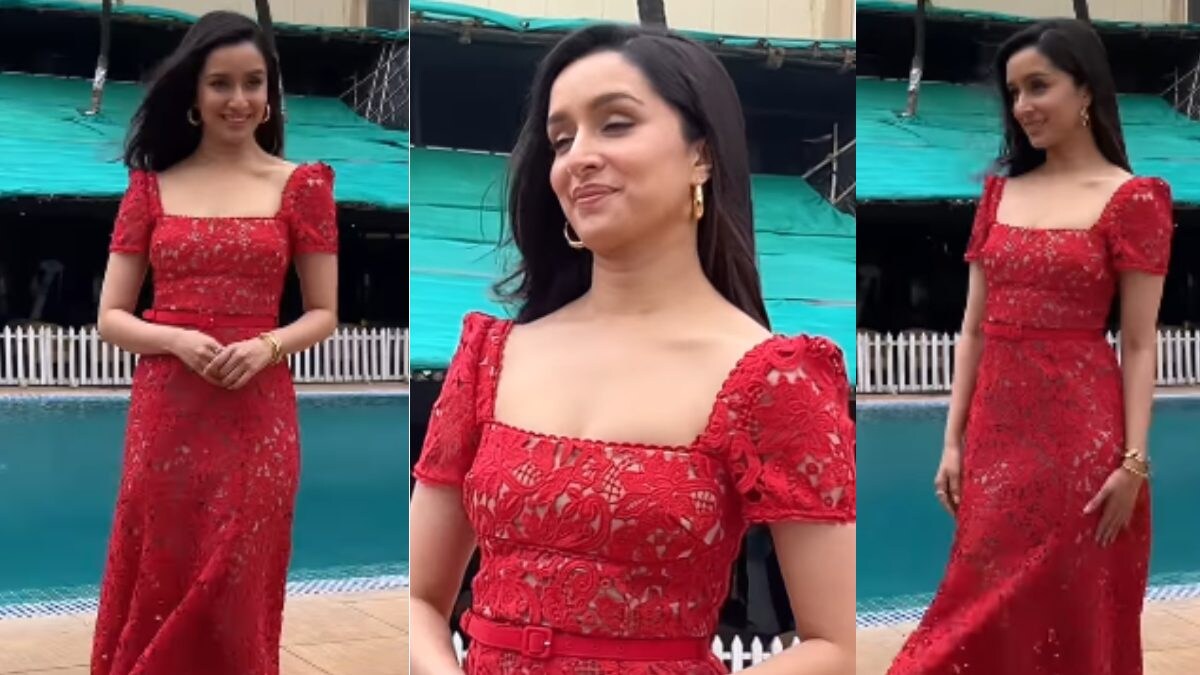 Shraddha Kapoor Dazzels In Classic Red Floral Midi Dress For Stree 2 Promotions – News18