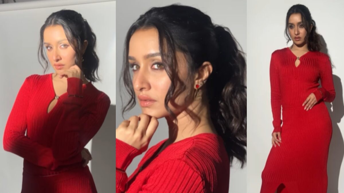 Shraddha Kapoor Sets New Chic Fashion Trend In A Ribbed Red Bodycon Dress – News18