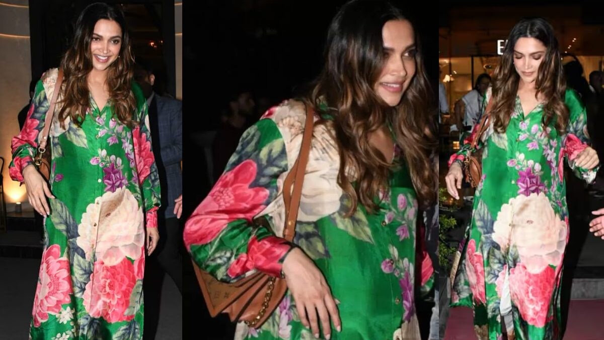 Mom-To-Be Deepika Padukone Flaunts Her Baby Bump In Chic Floral Sabyasachi Kurta