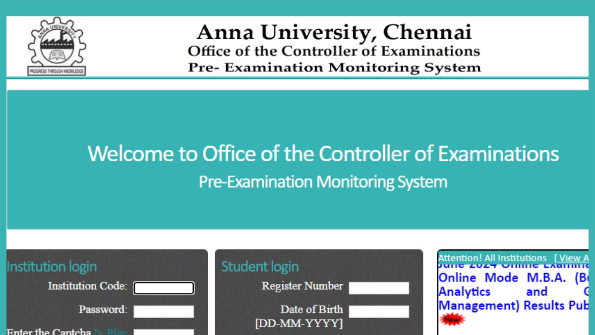 Anna University Results 2024 Declared For MBA Course At coe1.annauniv.edu; Direct Link Download Scorecards Here