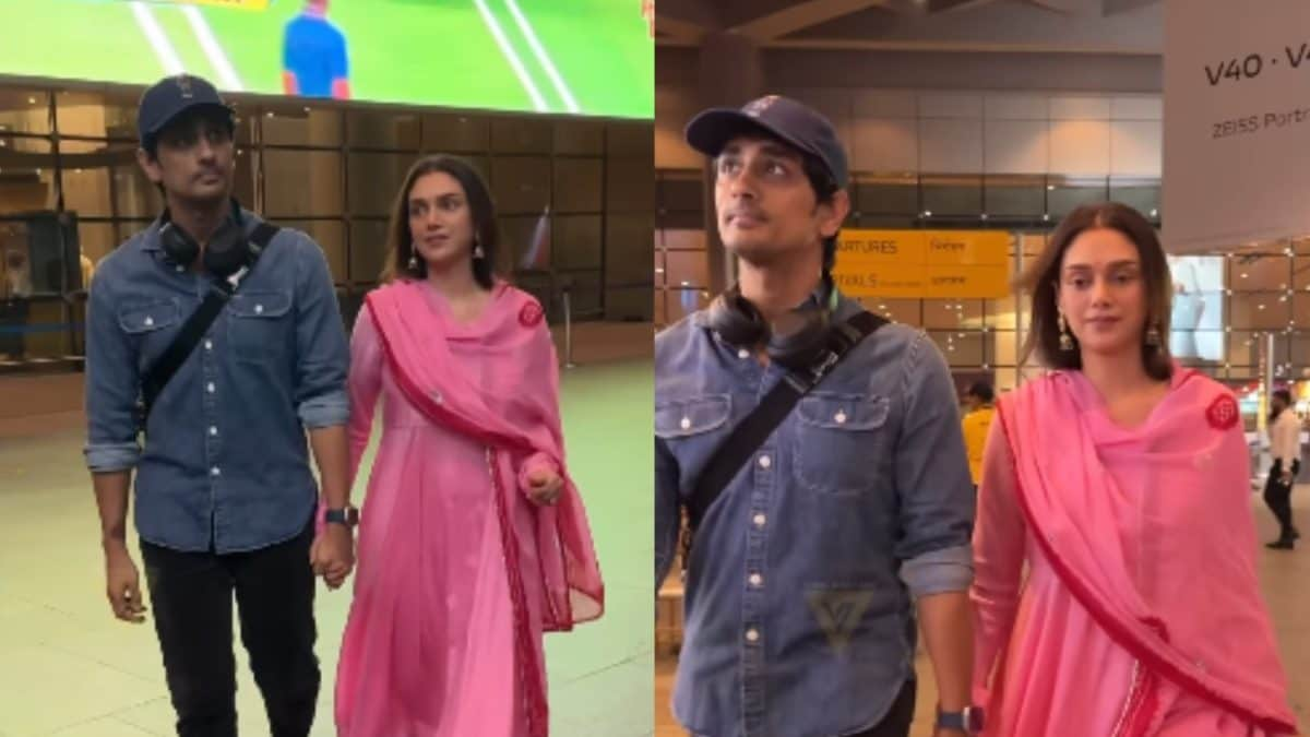 Aditi Rao Hydari Chooses Pink Anarkali Suit For First Appearance With Siddharth Post-Wedding – News18