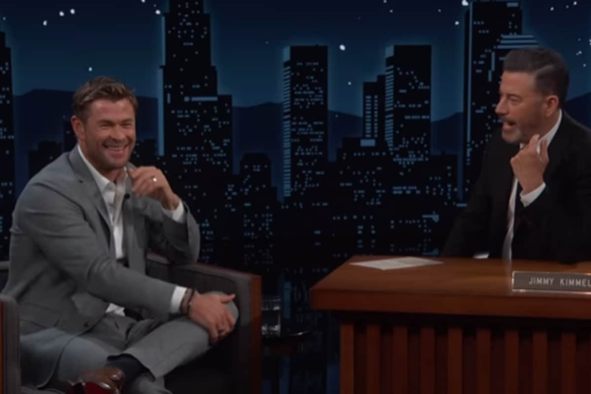 Chris Hemsworth Turns Hairstylist For Fan At Jimmy Kimmel Live