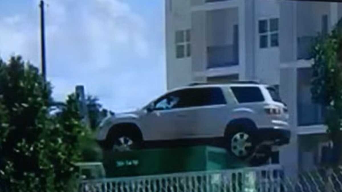 Florida Man Stumbles Upon SUV On Top Of A Dumpster: 'Are You Serious ...