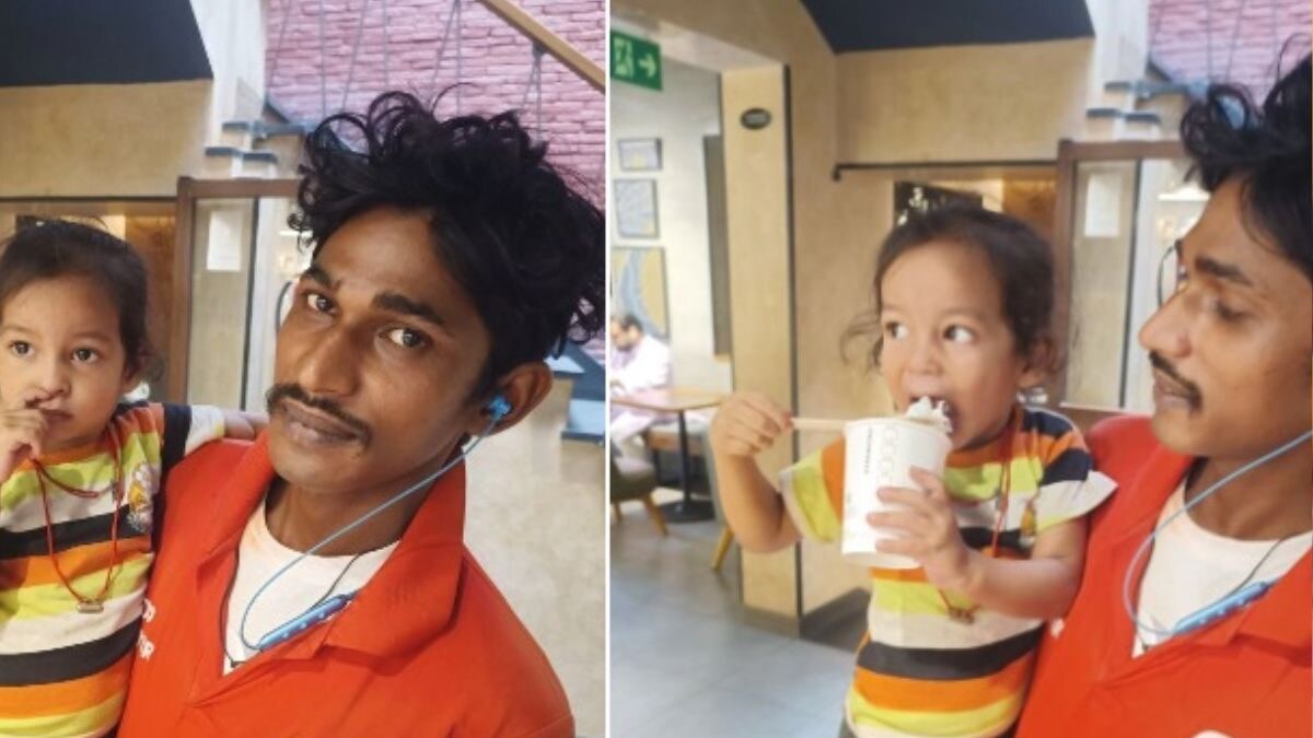 Zomato Delivery Agent Carries Daughter To Work, Starbucks Store Manager Offers Babyccino