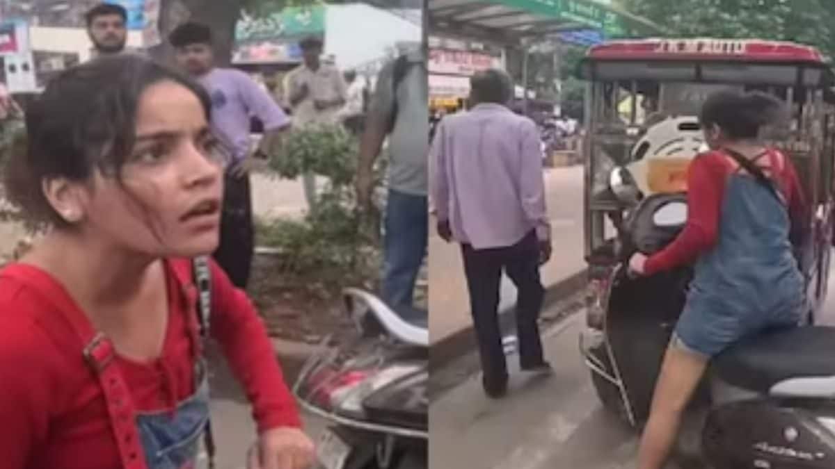 Woman Breaks Traffic Rules While Rash Driving On A Scooty Here s What Woman Breaks Traffic Rules While Rash Driving On A Scooty Here s What