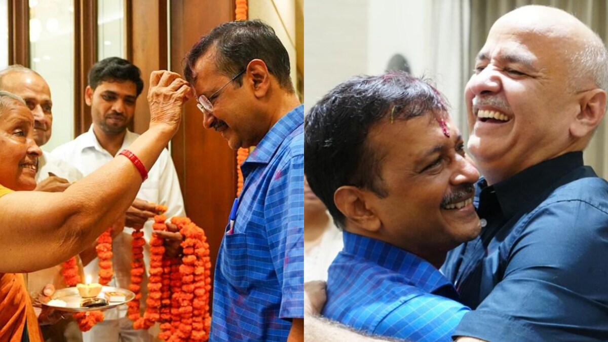 Arvind Kejriwal Bail Updates: Delhi CM Kejriwal Returns Home Amid Emotional Reunion, AAP Workers Celebrate