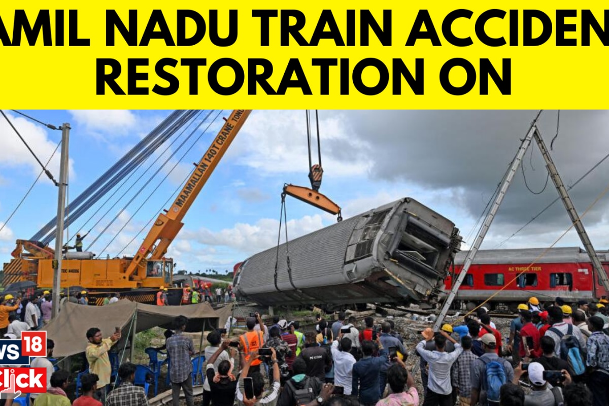 First Train Runs Over As Restoration Work Continues At Ponneri-Kavaraipettai Bloc After Derailment