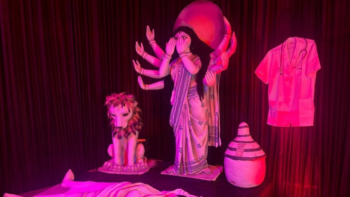 Maa Durga’s Pain, VIP Passes for Doctors & Models of Spine: Bengal’s Durga Puja Pandals Seek Justice Through Art