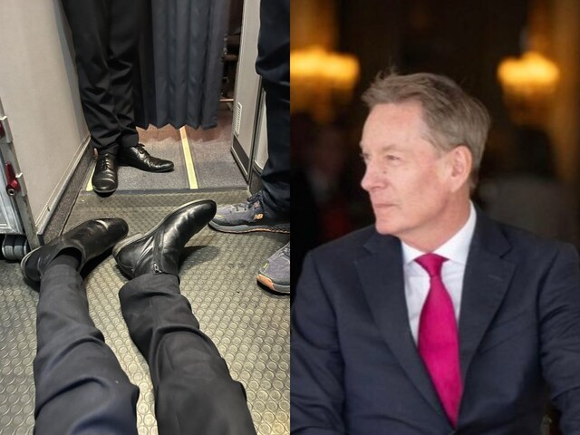 Frank Gardner, a seasoned journalist, had to crawl on a LOT Polish Airlines flight | Image/X(FrankRGardner)