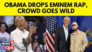 Obama Raps Eminem Lose Yourself At Detroit Rally, Crowd Goes Wild