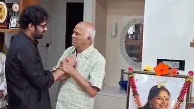 Prabhas Consoles Grieving Rajendra Prasad After Daughter Gayathri's ...