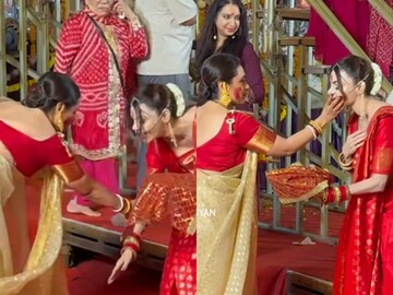 Rani Mukerji Stops Sherlyn Chopra From Touching Her Feet During Sindoor