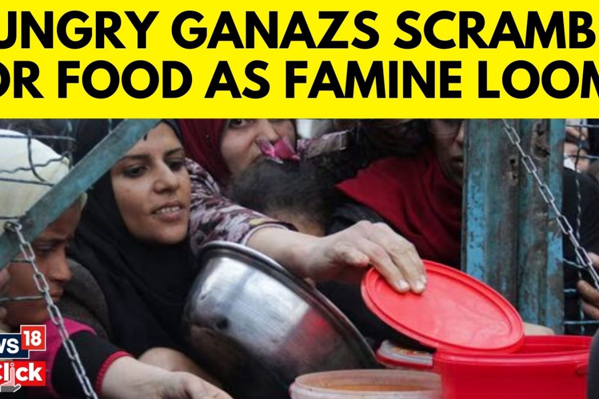 Chaotic Scenes In Gaza As Scores Of Hungry Palestinians Were Seen Scrambling For Bread