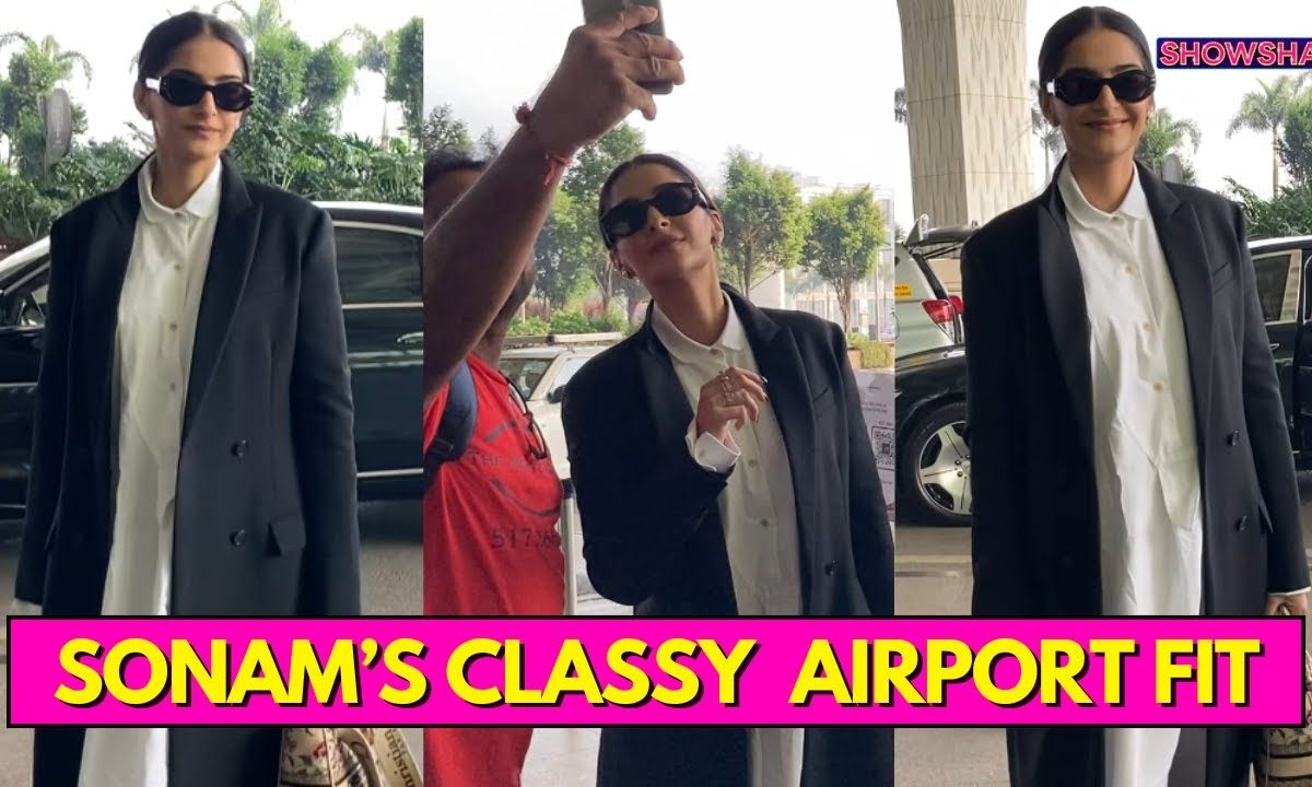Sonam Kapoor Turns The Airport Into A Runway In A Stylish Dress & Dior Accessories | WATCH Sonam Kapoor Turns The Airport Into A Runway In A Stylish Dress & Dior Accessories | WATCH