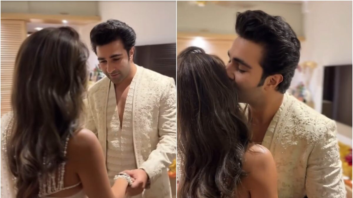 Aadar Jain Kisses Alekha Advani; Gushes Over His Bride-To-Be As She ...