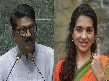 Shiv Sena UBT leader Arvind Sawant and Shiv Sena leader Shaina NC (PTI Image)