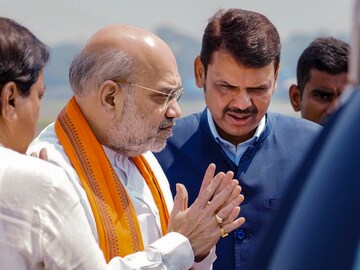 Devendra Fadnavis with Amit Shah (PTI Image)