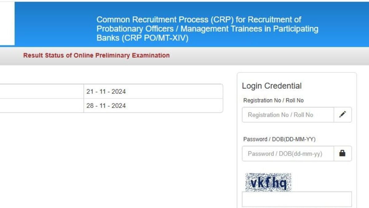 IBPS PO Prelims Results 2024 Declared at ibps.in, Mains Exam On November 30