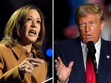 Democratic presidential nominee Vice President Kamala Harris and Republican presidential nominee former President Donald Trump. (AP photo)