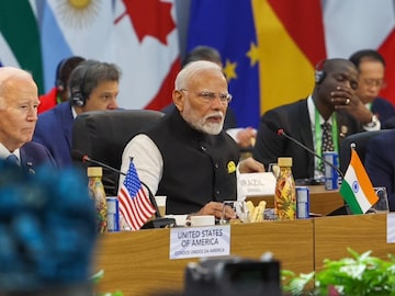 PM Modi addressing the G20 Summit in Rio de Janeiro, Brazil. (MEA)