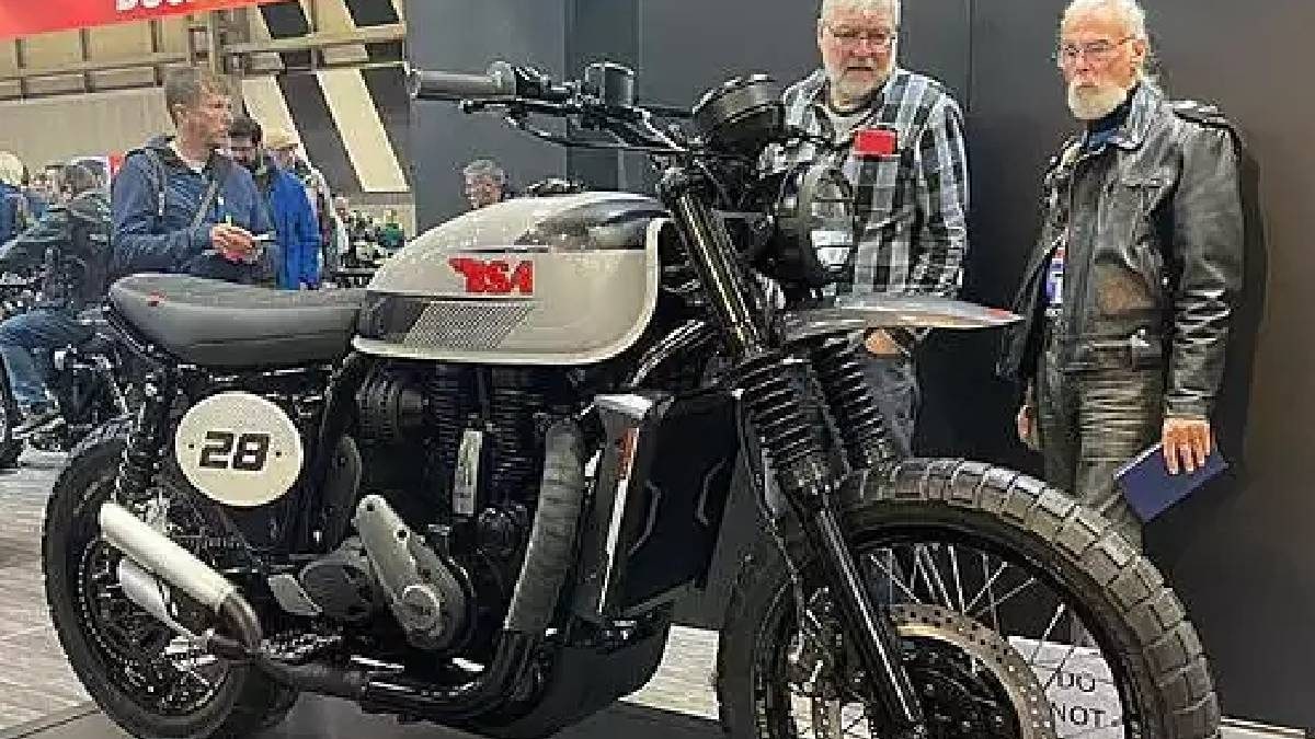 The 650cc BSA Scrambler is anticipated to make its Indian debut shortly, where it will challenge the Royal Enfield Bear 650.