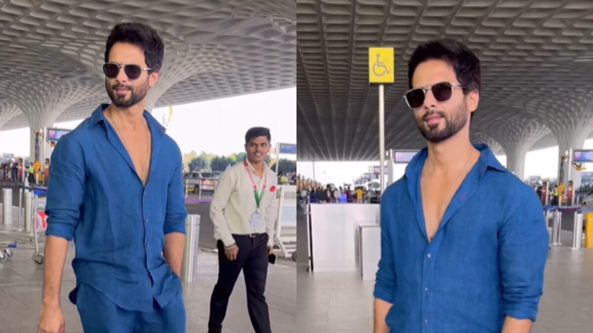 Shahid Kapoor Looks Dapper In All-Blue Ensemble As He Gets Papped At Mumbai Airport Shahid Kapoor Looks Dapper In All-Blue Ensemble As He Gets Papped At Mumbai Airport