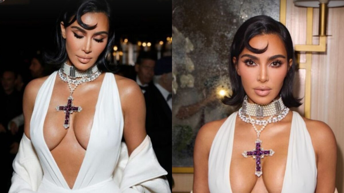 Kim Kardashian Styled Princess Diana’s Attallah Cross Necklace With A Bold Gucci Gown Kim Kardashian Styled Princess Diana’s Attallah Cross Necklace With A Bold Gucci Gown