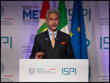 External Affairs Minister S Jaishankar at the Rome Mediterranean Dialogue 2024. (S Jaishankar/X)