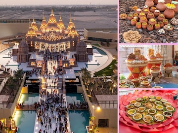 The Diwali and Annakut at BAPS Hindu Mandir in Abu Dhabi.