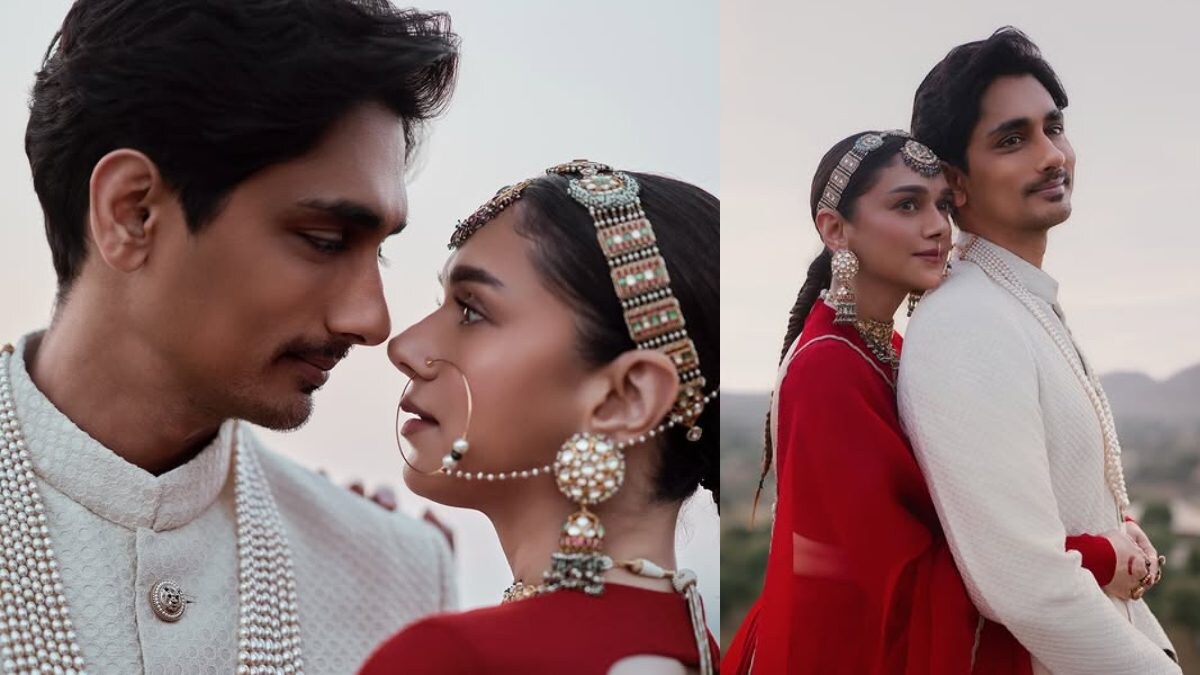 Aditi Rao Hydari and Siddharth Capture The Essence Of Their Love In Sabyasachi Wedding Ensembles – News18