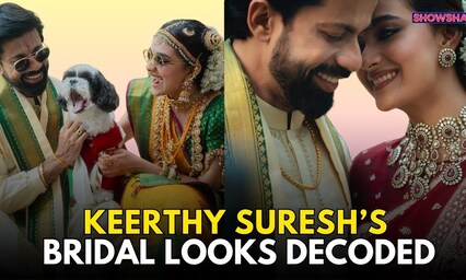 Keerthy Suresh Glows In An Anita Dongre Kanjeevaram Sari As Well As Her Mother's Sari On Wedding Day Keerthy Suresh Glows In An Anita Dongre Kanjeevaram Sari As Well As Her Mother's Sari On Wedding Day
