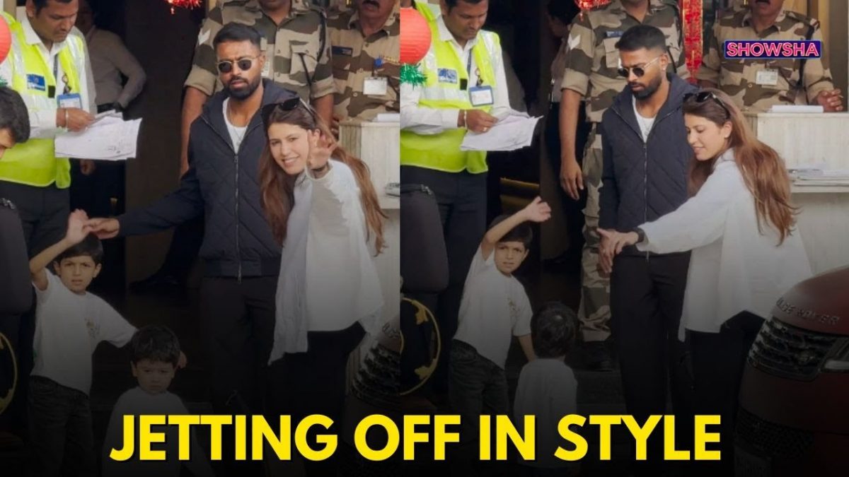 Hardik Pandya And Pankhuri Sharma Fly Out Of City With The Kids | WATCH
