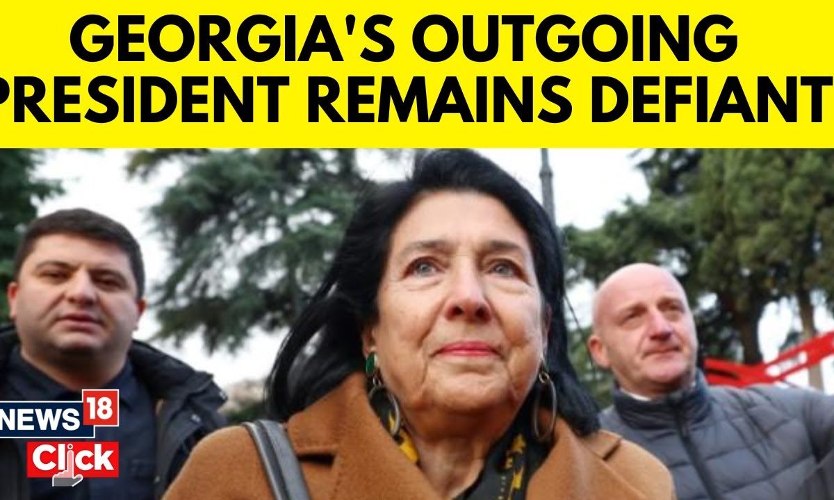 Outgoing Georgian President Gives Defiant Speech As She Leaves Presidential Palace | N18G