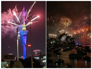  Festivities erupt in Auckland and Sydney as the cities welcomed 2025.