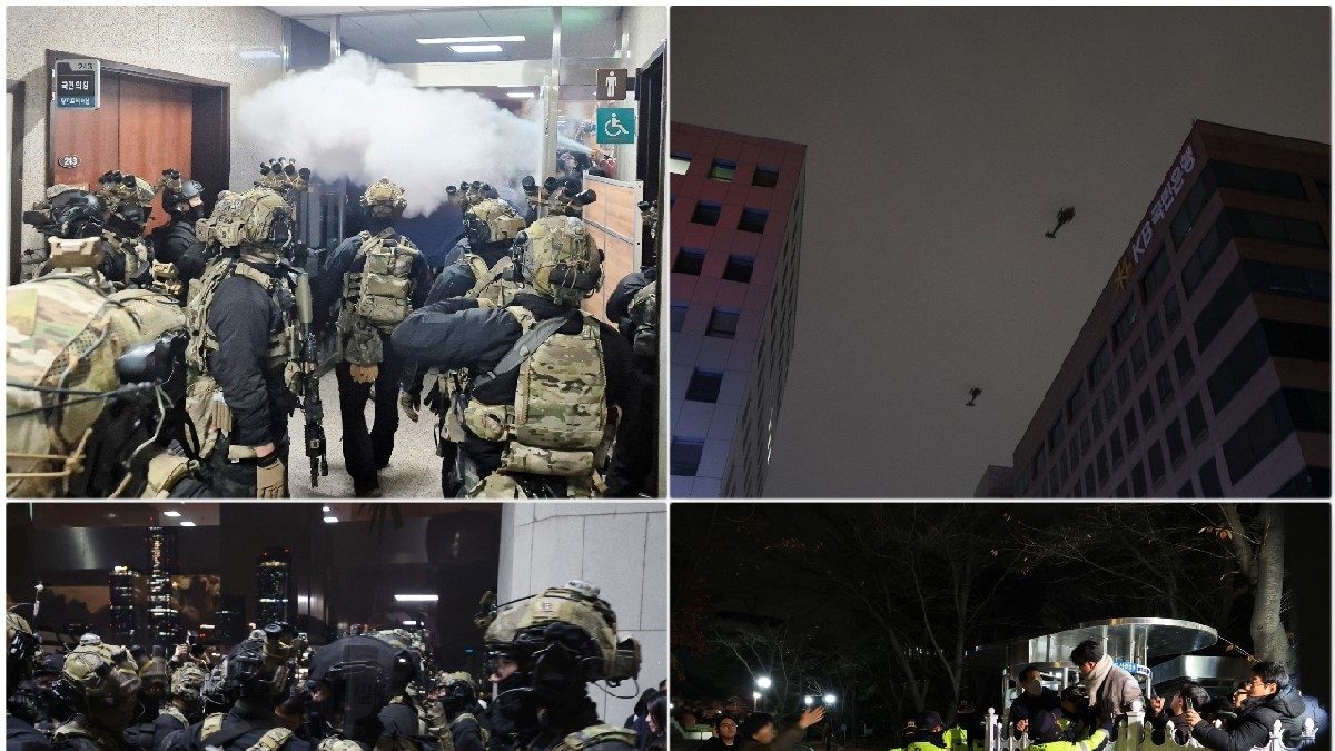 Martial Law In Korea: Helicopters Roar, Tanks Roll As Protesters, Cops Clash In Seoul – News18