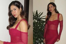 Sonam Bajwa's Sheer Red Maxi Dress Is Exactly What You Need To Look Elegant This Christmas Sonam Bajwa's Sheer Red Maxi Dress Is Exactly What You Need To Look Elegant This Christmas