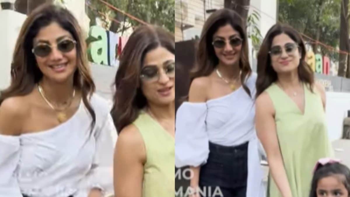 Shilpa Shetty Aces Weekend Fashion In An Elegant Black And White Casual Combo Shilpa Shetty Aces Weekend Fashion In An Elegant Black And White Casual Combo