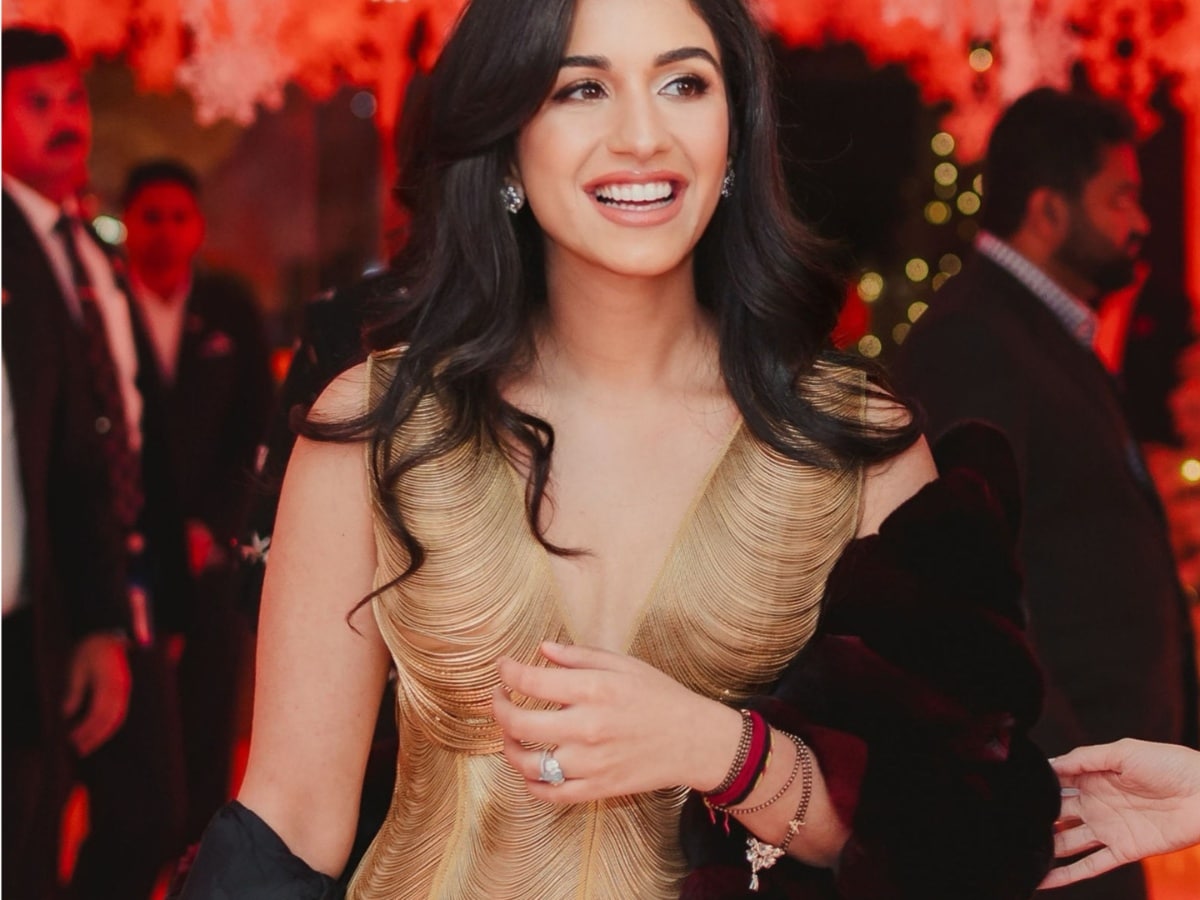 radhika merchant gold dress Radhika Merchant's Gold Gown With Mangalsutra Bracelet Is The Go-To For  Every Modern Bahu | Lifestyle News