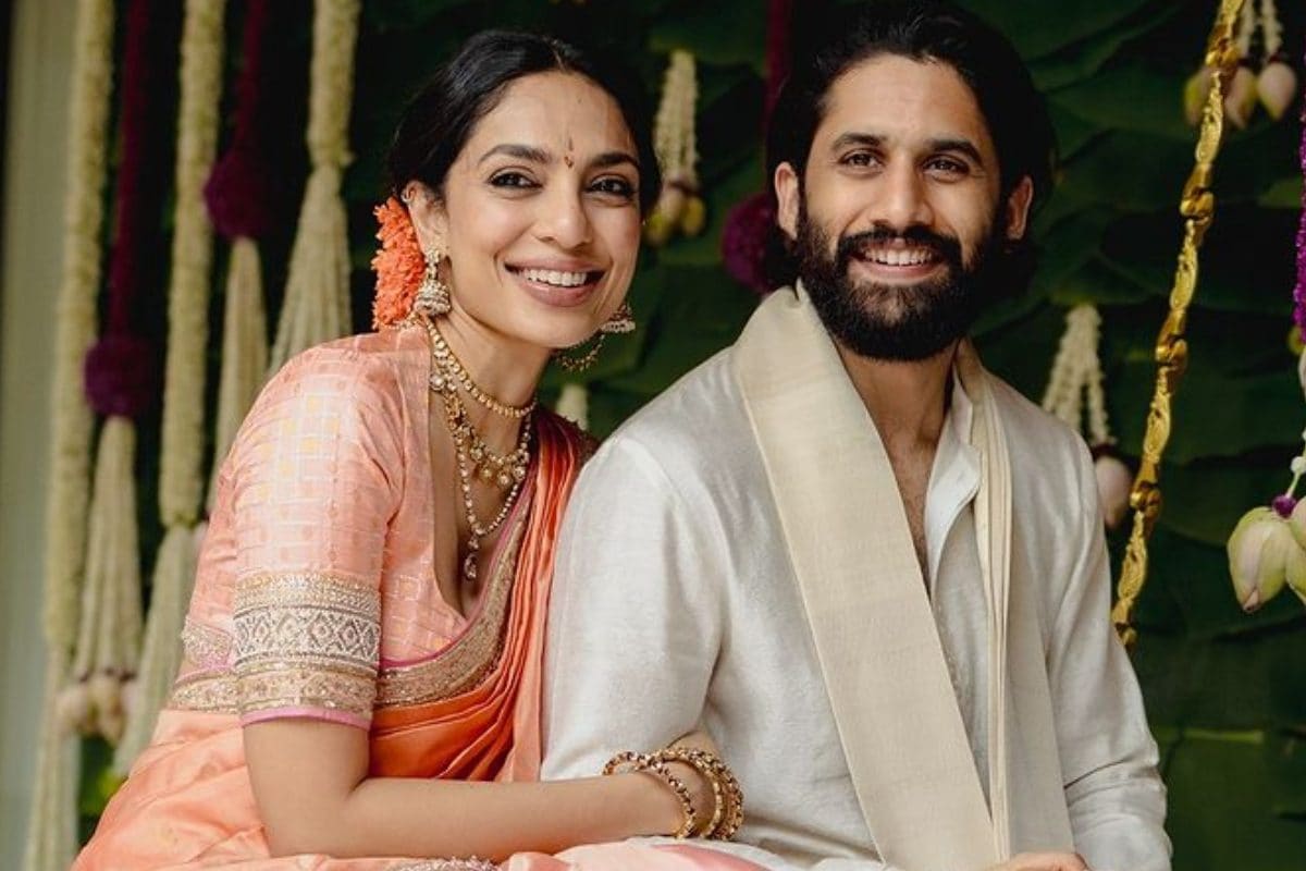 sobhita dhulipala engagement dress Sobhita Dhulipala Stuns as the Quintessential South Indian Bride