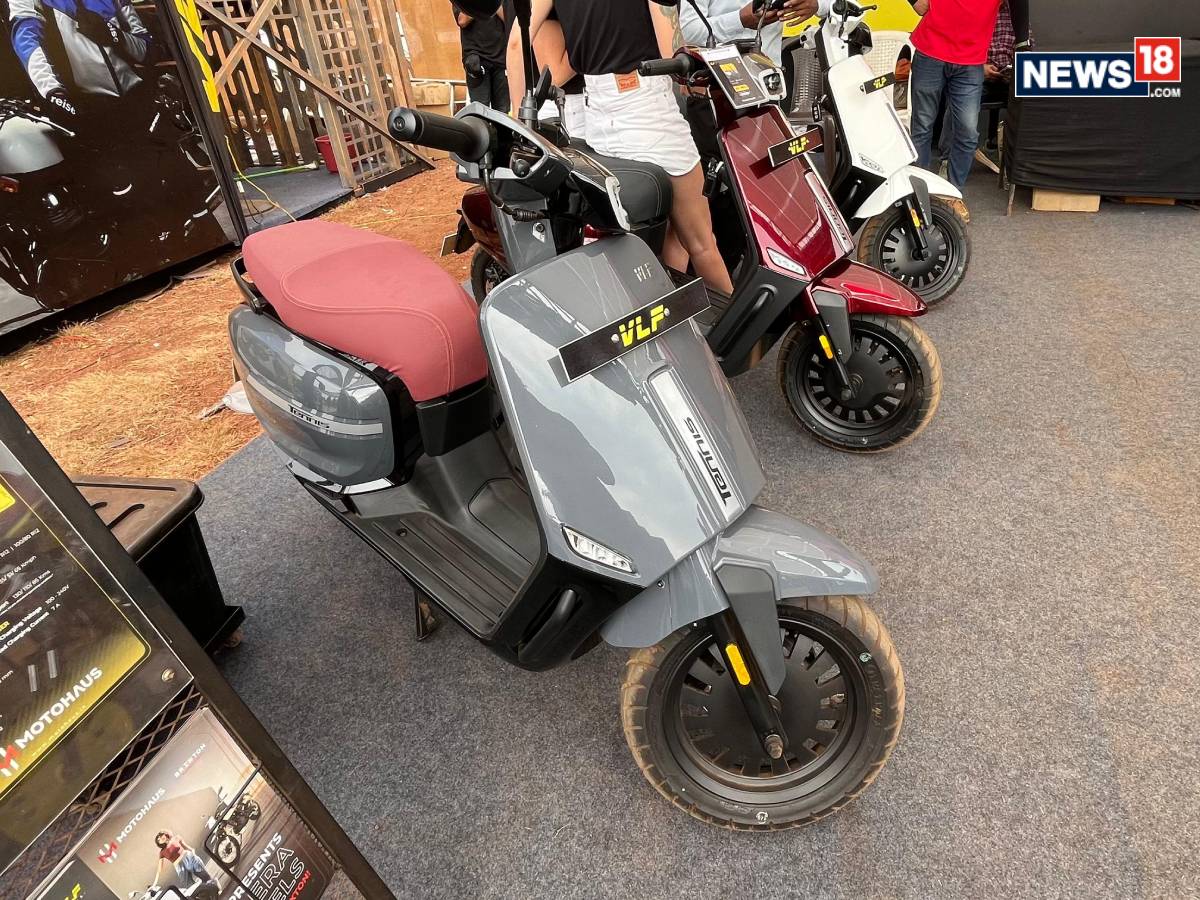 VLF Tennis electric scooter. (Photo: Shahrukh Shah/ News18) VLF Tennis electric scooter. (Photo: Shahrukh Shah/ News18)