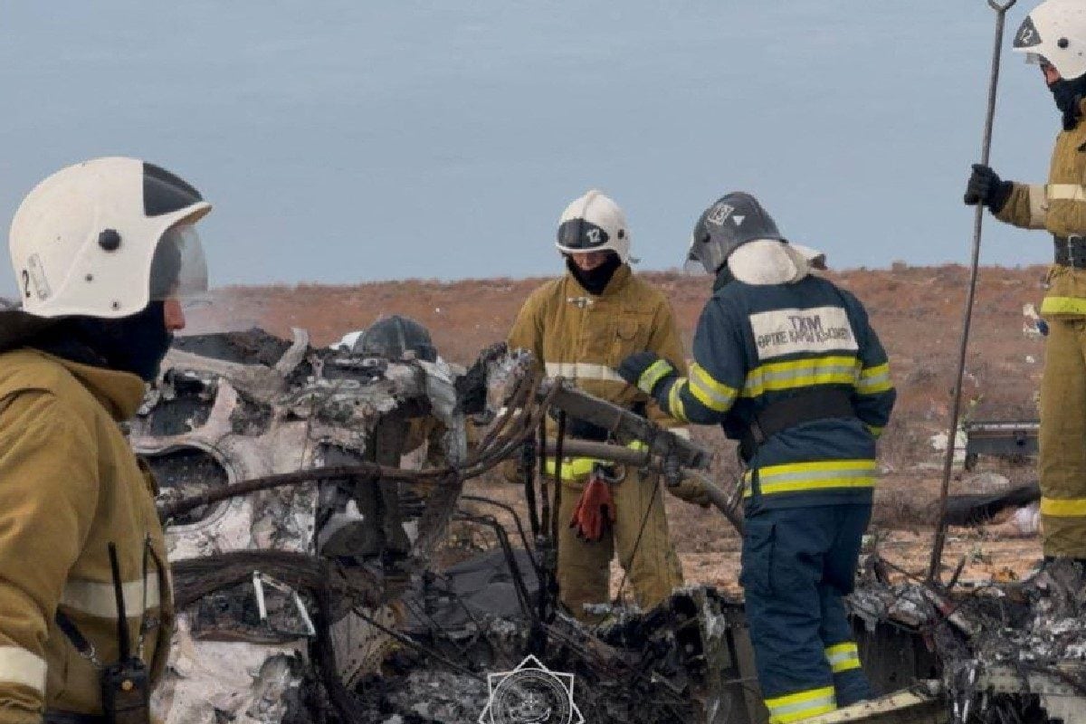 Firefighter Bodycam Footage Shows Kazakhstan Crash Aftermath | Watch