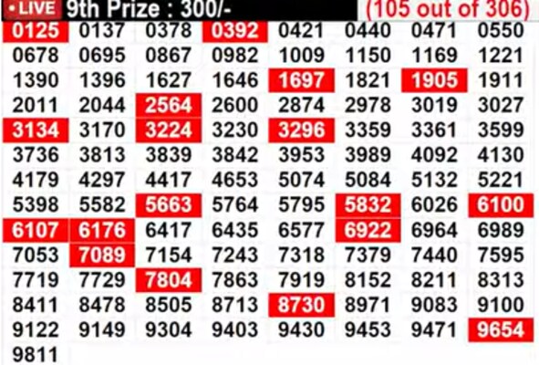 Kerala Lottery Results Live: In Progress -- Lucky numbers for 9th prize - Part 3