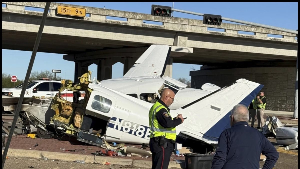 US: Plane Crashes Onto Texas Highway, Splits In Half; Four Injured