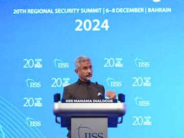 External Affairs Minister S Jaishankar speaks at Manama Dialogue, in Bahrain (PTI)