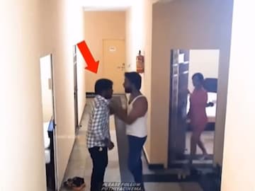 Two couples accidentally checked into a hotel with each other's wives. Two couples accidentally checked into a hotel with each other's wives.
