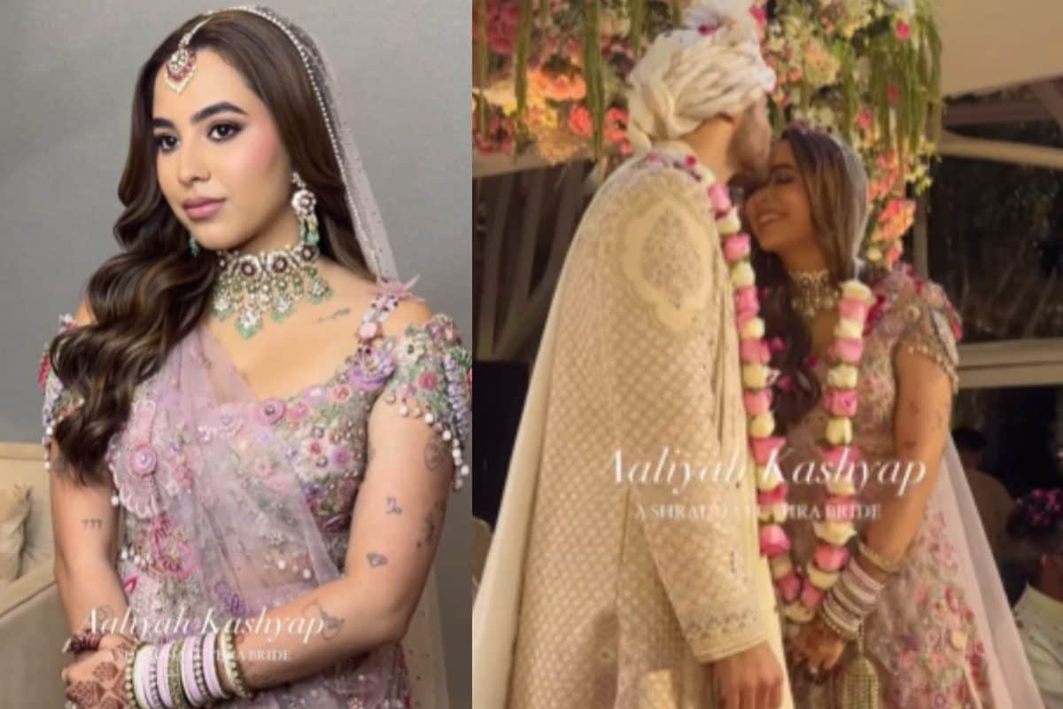 Aaliyah Kashyap Looks Every Bit Dreamy In Goregous Tarun Tahiliani Lehenga As She Marries Her Long-Time Love Shane Gregoire